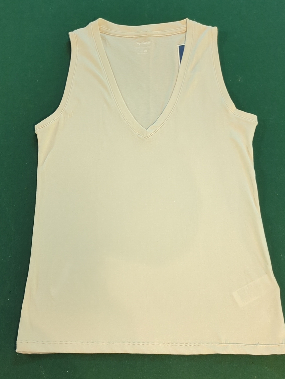 Madewell V-Neck Tank Top in Light Cream NWT